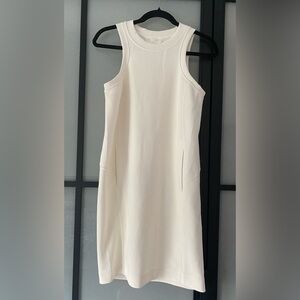 Elegant Cream Sleeveless Dress
